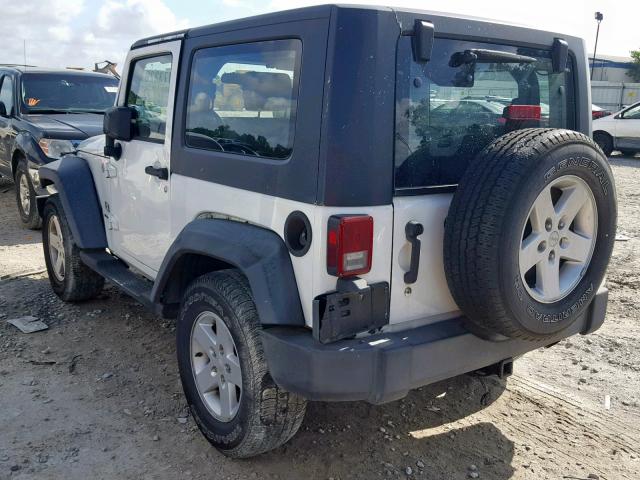 1J4FA24107L178385 - 2007 JEEP WRANGLER X WHITE photo 3