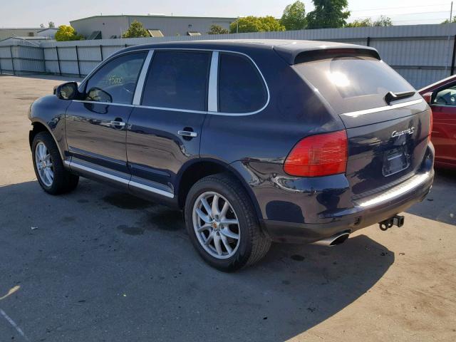 WP1AB29P04LA61040 - 2004 PORSCHE CAYENNE S BLUE photo 3