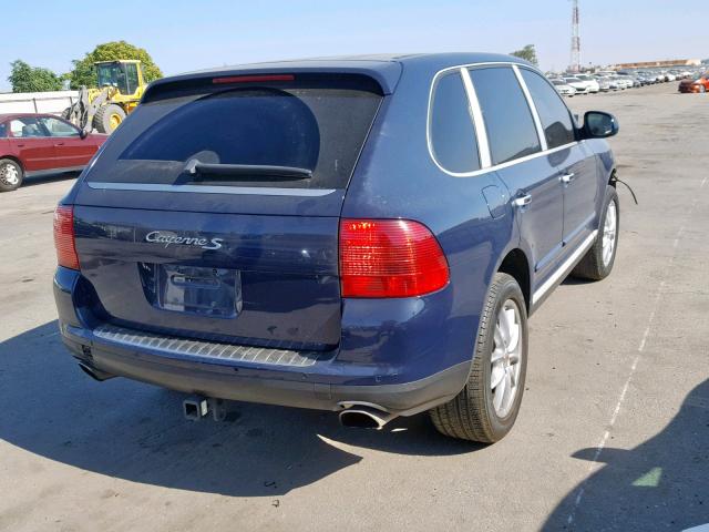 WP1AB29P04LA61040 - 2004 PORSCHE CAYENNE S BLUE photo 4