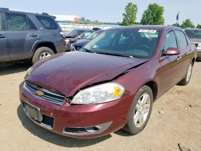 2G1WU58R979179341 - 2007 CHEVROLET IMPALA LTZ BURGUNDY photo 2