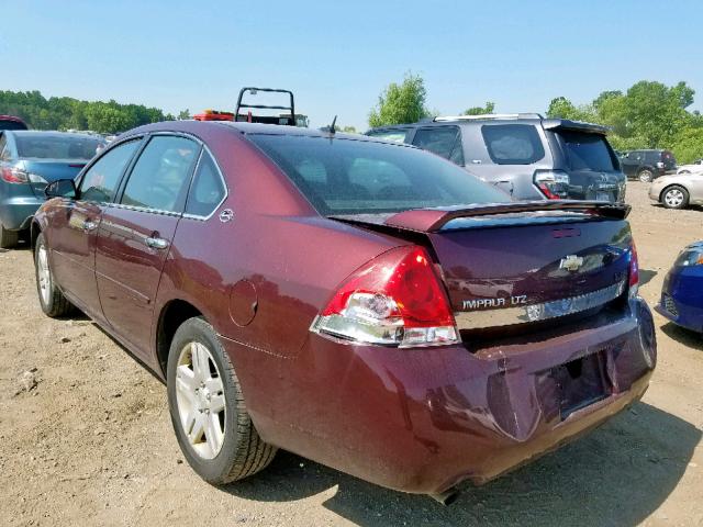 2G1WU58R979179341 - 2007 CHEVROLET IMPALA LTZ BURGUNDY photo 3