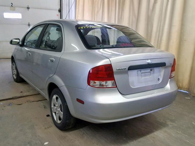 KL1TD56626B524149 - 2006 CHEVROLET AVEO BASE Gümüş foto 3