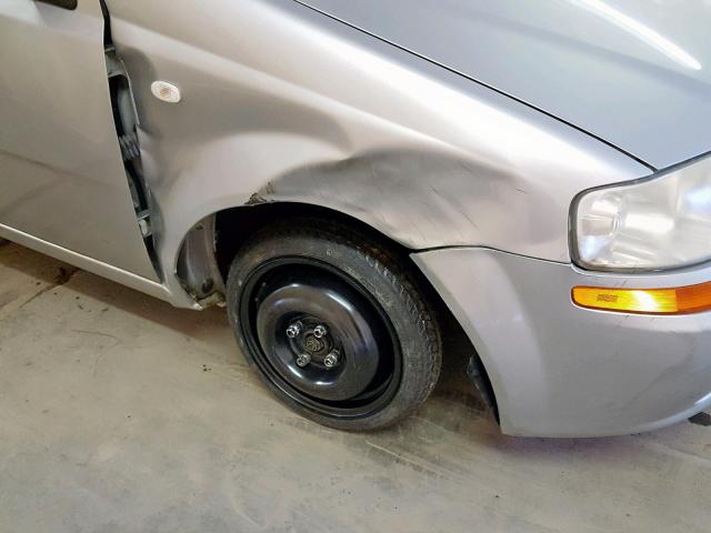 KL1TD56626B524149 - 2006 CHEVROLET AVEO BASE Gümüş foto 9