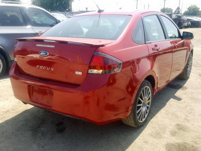 1FAHP3GN0BW166736 - 2011 FORD FOCUS SES RED photo 4