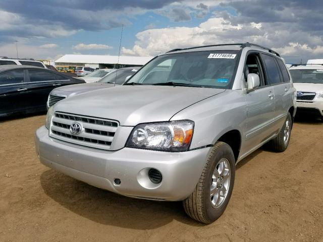 JTEGP21A550047752 - 2005 TOYOTA HIGHLANDER SILVER photo 2