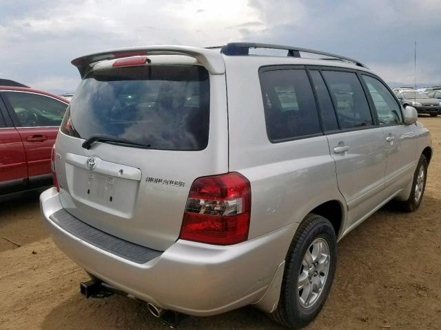 JTEGP21A550047752 - 2005 TOYOTA HIGHLANDER SILVER photo 4