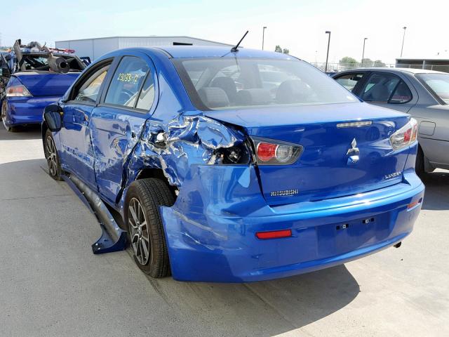 JA32U2FU7HU015441 - 2017 MITSUBISHI LANCER ES BLUE photo 3