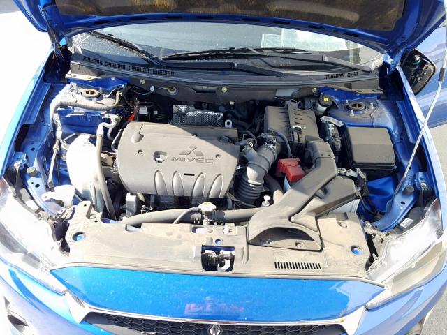 JA32U2FU7HU015441 - 2017 MITSUBISHI LANCER ES BLUE photo 7