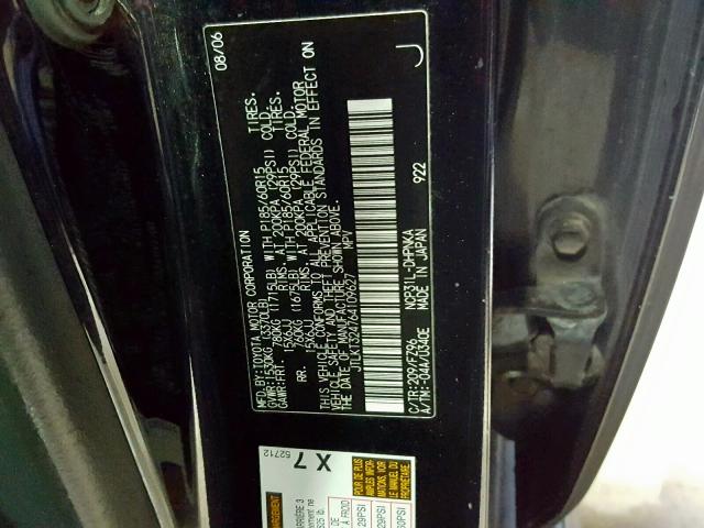 JTLKT324764109627 - 2006 TOYOTA SCION XB 黑色 照片 10