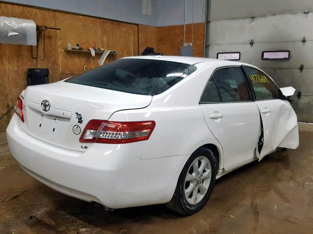 4T4BF3EK5BR088673 - 2011 TOYOTA CAMRY BASE WHITE photo 4