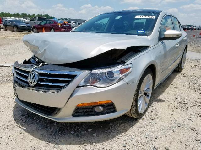 WVWHN7AN4BE707468 - 2011 VOLKSWAGEN CC LUXURY SILVER photo 2