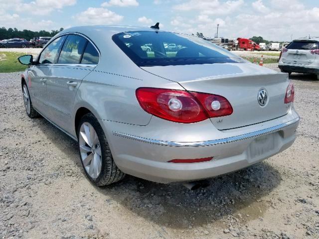 WVWHN7AN4BE707468 - 2011 VOLKSWAGEN CC LUXURY SILVER photo 3