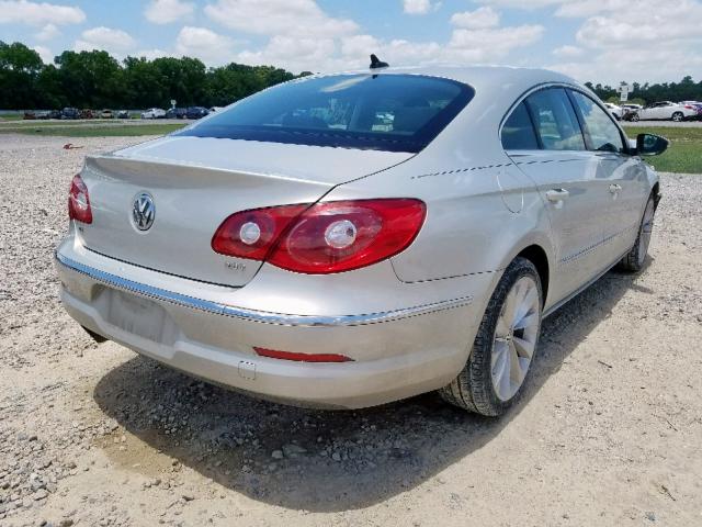 WVWHN7AN4BE707468 - 2011 VOLKSWAGEN CC LUXURY SILVER photo 4