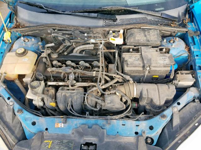 1FAHP34N37W298546 - 2007 FORD FOCUS ZX4 BLUE photo 7