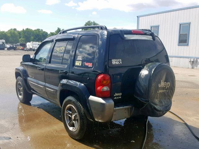 1J4GL48K34W293599 - 2004 JEEP LIBERTY SP BLACK photo 3