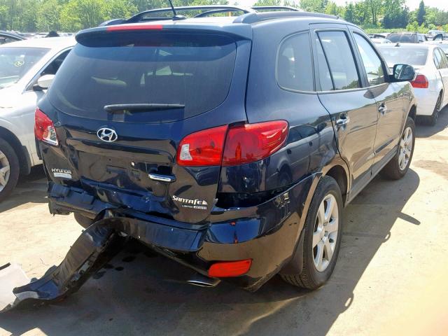 5NMSH73E19H325240 - 2009 HYUNDAI SANTA FE S BLUE photo 4