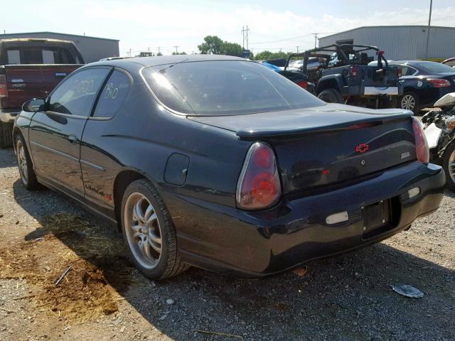 2G1WX12K939150511 - 2003 CHEVROLET MONTE CARL BLACK photo 3