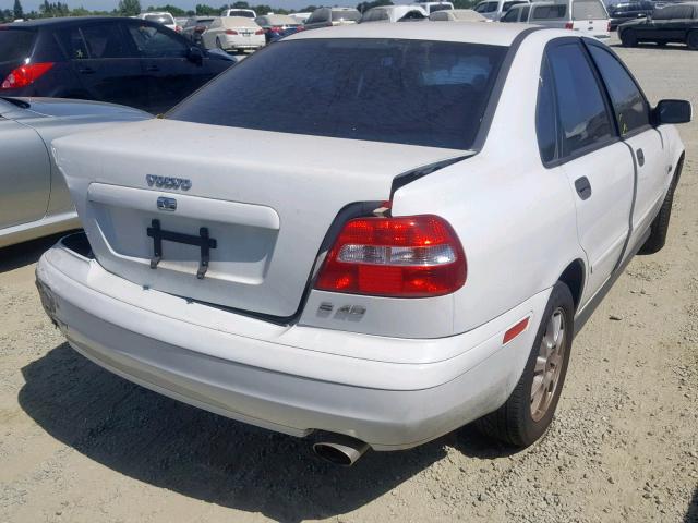 YV1VS27524F099320 - 2004 VOLVO S40 1.9T WHITE photo 4