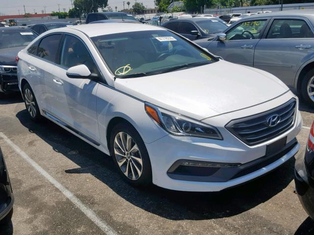 5NPE34AF6GH353038 - 2016 HYUNDAI SONATA SPO WHITE photo 1