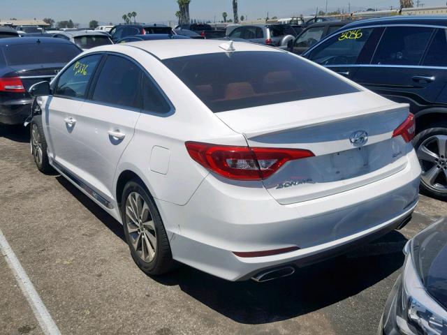 5NPE34AF6GH353038 - 2016 HYUNDAI SONATA SPO WHITE photo 3