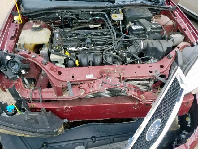 1FAHP34N26W175996 - 2006 FORD FOCUS ZX4 BURGUNDY photo 7