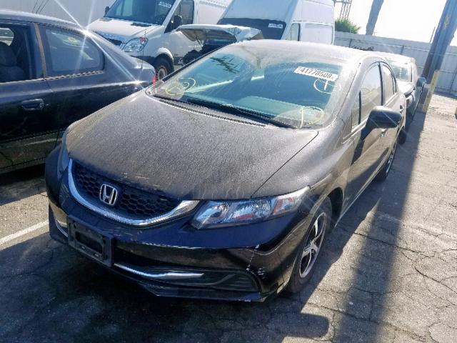 19XFB2F76FE281192 - 2015 HONDA CIVIC SE BLACK photo 2