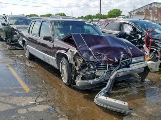 1G6CD53B4P4211431 - 1993 CADILLAC DEVILLE MAROON photo 1