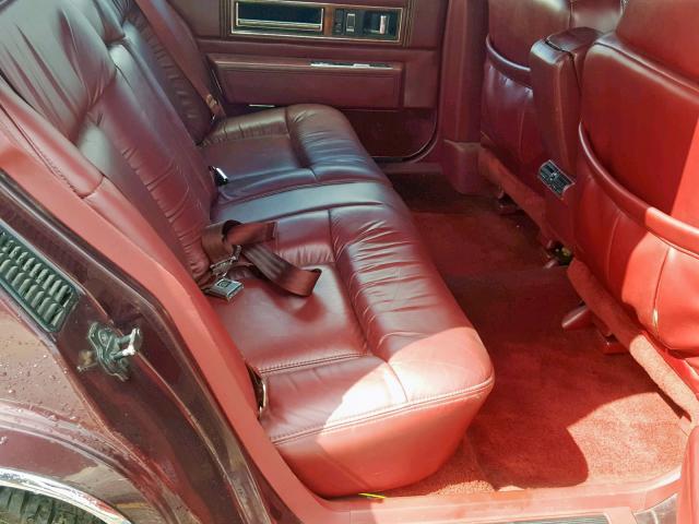 1G6CD53B4P4211431 - 1993 CADILLAC DEVILLE MAROON photo 6