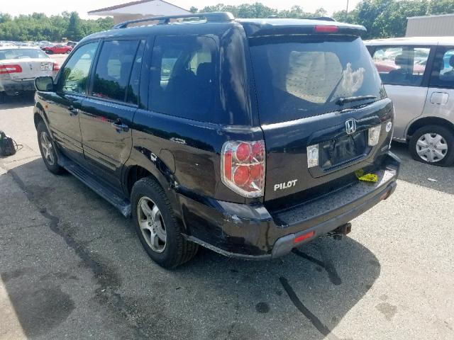 5FNYF18328B051762 - 2008 HONDA PILOT SE BLACK photo 3