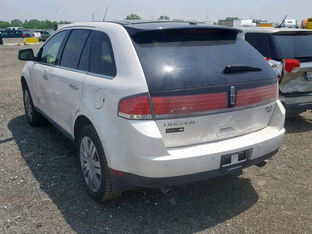 2LMDU88CX9BJ05269 - 2009 LINCOLN MKX WHITE photo 3