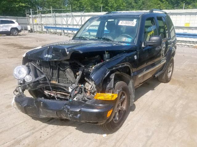 1J4GL58K35W700943 - 2005 JEEP LIBERTY LI BLACK photo 2