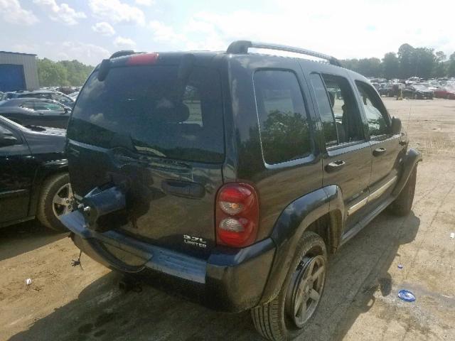 1J4GL58K35W700943 - 2005 JEEP LIBERTY LI BLACK photo 4