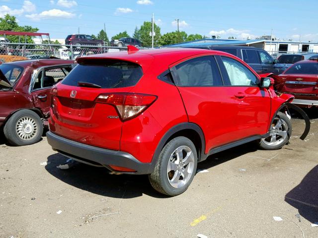 3CZRU6H54HM711458 - 2017 HONDA HR-V EX RED photo 4