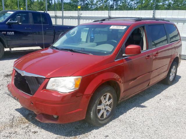 2A8HR54P38R773424 - 2008 CHRYSLER TOWN & COU RED photo 2