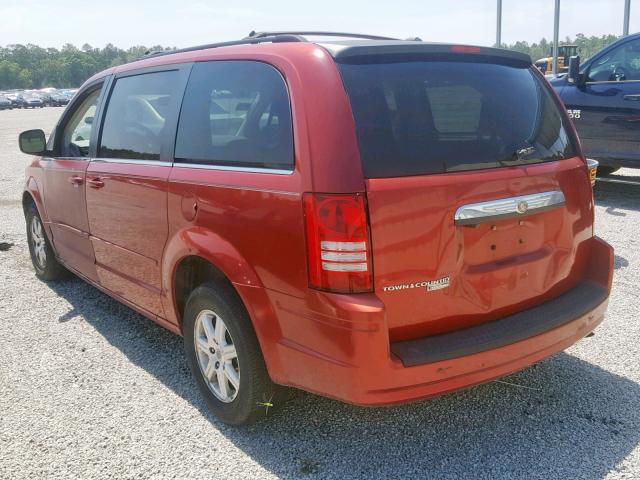 2A8HR54P38R773424 - 2008 CHRYSLER TOWN & COU RED photo 3