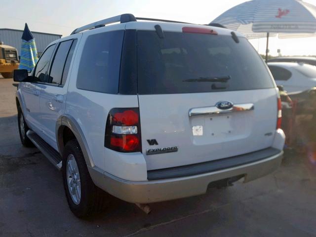 1FMEU64E87UB04849 - 2007 FORD EXPLORER E WHITE photo 3