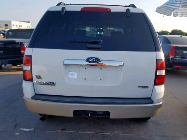 1FMEU64E87UB04849 - 2007 FORD EXPLORER E WHITE photo 9