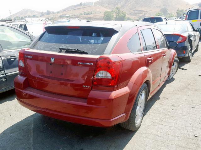 1B3HB48A99D149452 - 2009 DODGE CALIBER SX RED photo 4