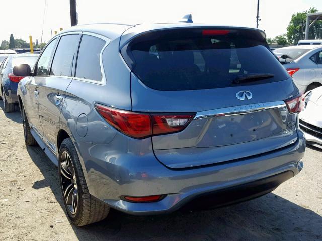 5N1DL0MM9KC513766 - 2019 INFINITI QX60 LUXE BLUE photo 3