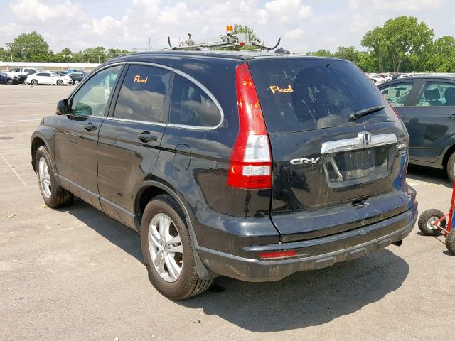 5J6RE4H71AL091551 - 2010 HONDA CR-V EXL BLACK photo 3