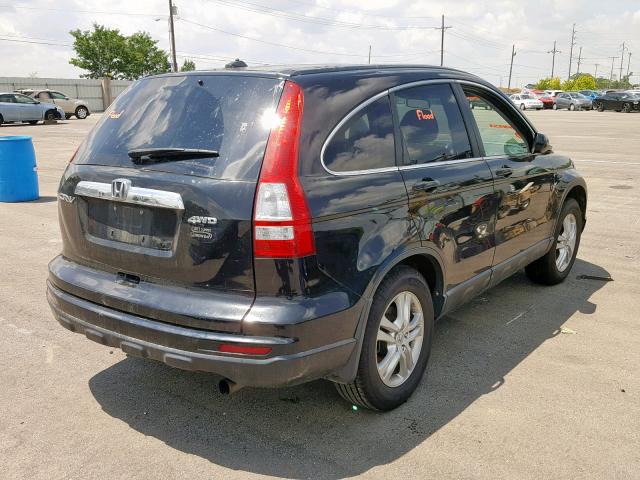 5J6RE4H71AL091551 - 2010 HONDA CR-V EXL BLACK photo 4