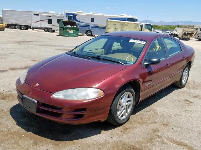 2B3HD46R3YH248627 - 2000 DODGE INTREPID BURGUNDY photo 2