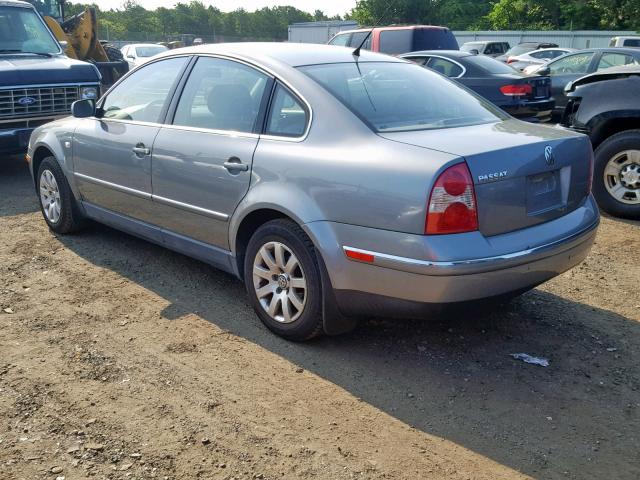 WVWPD63B53P049581 - 2003 VOLKSWAGEN PASSAT GLS GRAY photo 3