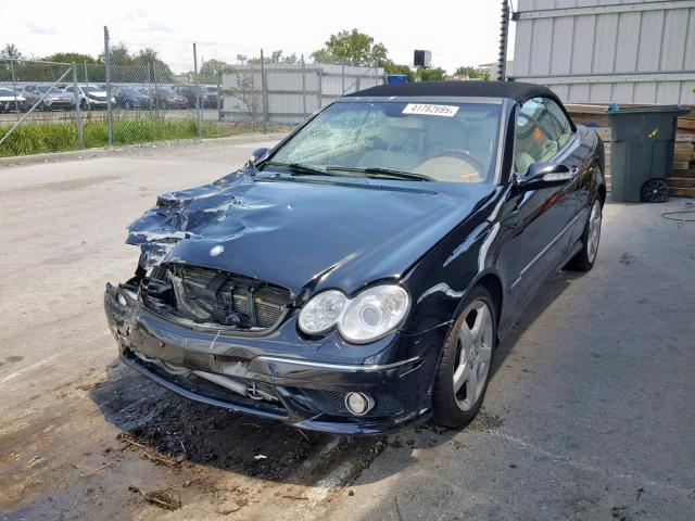 WDBTK72F07T079016 - 2007 MERCEDES-BENZ CLK 550 BLACK photo 2