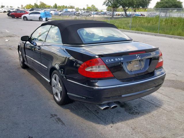 WDBTK72F07T079016 - 2007 MERCEDES-BENZ CLK 550 BLACK photo 3