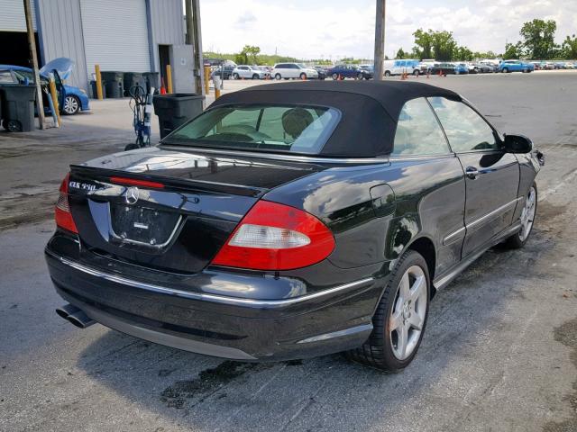 WDBTK72F07T079016 - 2007 MERCEDES-BENZ CLK 550 BLACK photo 4