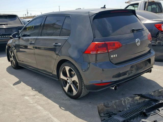 3VW4T7AU6GM028103 - 2016 VOLKSWAGEN GTI S/SE GRAY photo 3