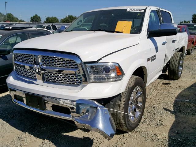 1C6RR7NT6JS230969 - 2018 RAM 1500 LARAM WHITE photo 2