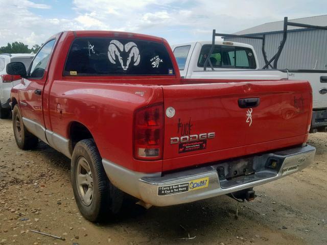 1D7HA16K23J541716 - 2003 DODGE RAM 1500 S RED photo 3