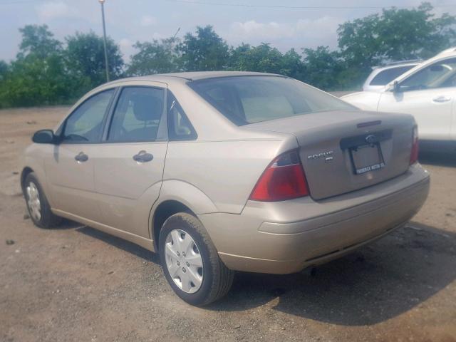 1FAFP34N67W179574 - 2007 FORD FOCUS ZX4 BEIGE photo 3